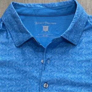 Hickey Freeman Ocean Blue Polo Shirt